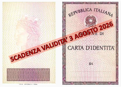 Carta di identità cartacea: dal 03 agosto 2026 non sarà più valida